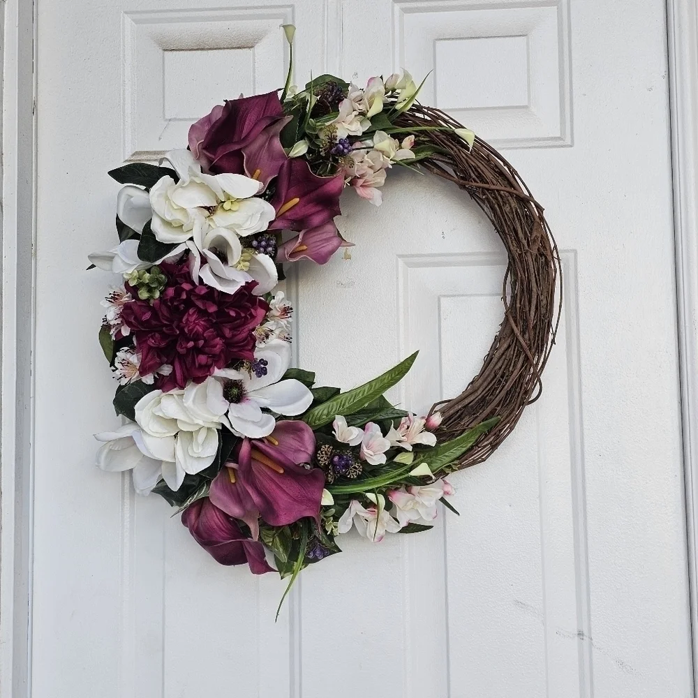 Handmade Spring Floral Wreath